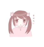 女の子たちとうさぎ。（個別スタンプ：15）