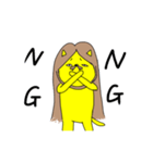 ロン毛ライオン（個別スタンプ：9）