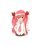 女の子といかちゃん（個別スタンプ：1）