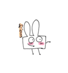 角張ったうさぎ（個別スタンプ：22）