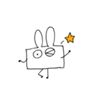 角張ったうさぎ（個別スタンプ：26）