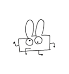 角張ったうさぎ（個別スタンプ：27）