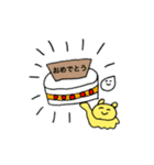 しっぽを探す犬と生クリーム（個別スタンプ：25）