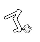 非整列文字01.5 白文字黒縁  デカ文字（個別スタンプ：2）