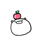 しろくまのかお。（個別スタンプ：1）