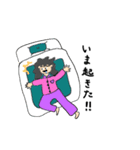 ミディアムヘアの女の子（個別スタンプ：1）
