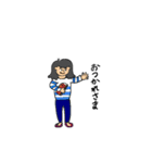 ミディアムヘアの女の子（個別スタンプ：3）