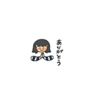 ミディアムヘアの女の子（個別スタンプ：4）