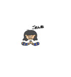 ミディアムヘアの女の子（個別スタンプ：5）