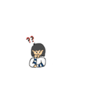 ミディアムヘアの女の子（個別スタンプ：7）