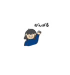 ミディアムヘアの女の子（個別スタンプ：19）