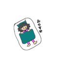 ミディアムヘアの女の子（個別スタンプ：21）
