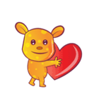 Cute Teddy Stickers（個別スタンプ：19）