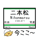 東北本線(黒磯-福島) 気軽に今この駅だよ！（個別スタンプ：19）