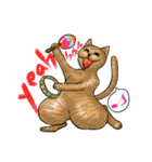つきねこ 猫ver. 秋冬 日常（個別スタンプ：16）