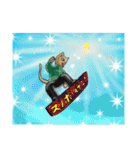 つきねこ 猫ver. 秋冬 日常（個別スタンプ：17）