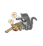 つきねこ 猫ver. 秋冬 日常（個別スタンプ：34）