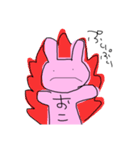 ぴんくのうさぎぱーとわん（個別スタンプ：7）
