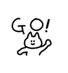 シュールなねこのスタンプ（でか文字気味）（個別スタンプ：1）