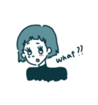レトロでオン眉な女の子（個別スタンプ：12）