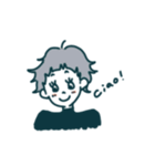 レトロでオン眉な女の子（個別スタンプ：13）