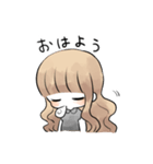 ゆるふわ少女とねこ（個別スタンプ：1）