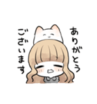 ゆるふわ少女とねこ（個別スタンプ：3）