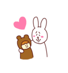 うさちゃんとくまさん（個別スタンプ：9）