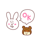うさちゃんとくまさん（個別スタンプ：20）