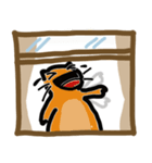 バナナ、ウィンドウの猫（個別スタンプ：9）