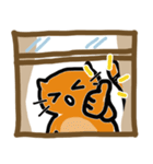 バナナ、ウィンドウの猫（個別スタンプ：14）