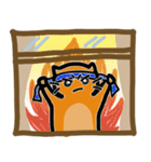 バナナ、ウィンドウの猫（個別スタンプ：23）