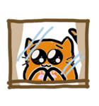 バナナ、ウィンドウの猫（個別スタンプ：32）