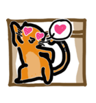 バナナ、ウィンドウの猫（個別スタンプ：37）