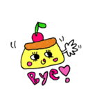 まつげプリンちゃん（個別スタンプ：4）