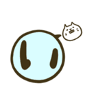 【デカ文字】しろねこくんとしろねこちゃん（個別スタンプ：33）