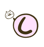 【デカ文字】しろねこくんとしろねこちゃん（個別スタンプ：34）