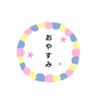 シンプル文字お花（個別スタンプ：5）