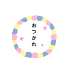 シンプル文字お花（個別スタンプ：13）