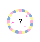 シンプル文字お花（個別スタンプ：14）