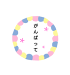 シンプル文字お花（個別スタンプ：18）