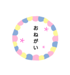 シンプル文字お花（個別スタンプ：19）