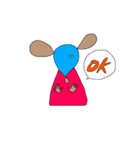 ゆるっとカラフルネズミ（個別スタンプ：1）