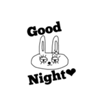女装したおっさんとうさぎ（個別スタンプ：3）