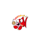 おしゃべり手描きんぎょ（個別スタンプ：24）
