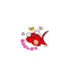 おしゃべり手描きんぎょ（個別スタンプ：36）