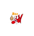 おしゃべり手描きんぎょ（個別スタンプ：38）