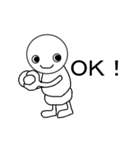白い人の日常（個別スタンプ：4）