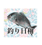 鯛釣り。海釣り。釣り人。（個別スタンプ：9）