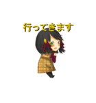 ［オリジナル］黒髪少女スタンプ2(*´∀`)（個別スタンプ：1）